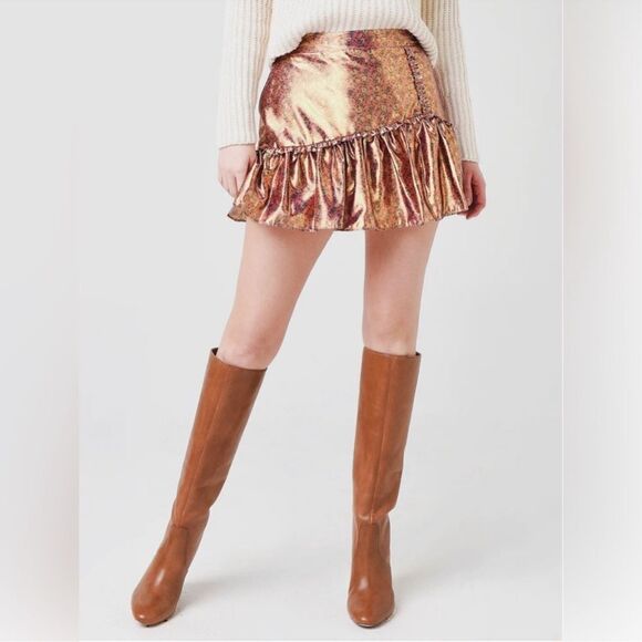 NWT Loveshackfancy Jovanna metallic mini pink orchid size 8 - Picture 4 of 15